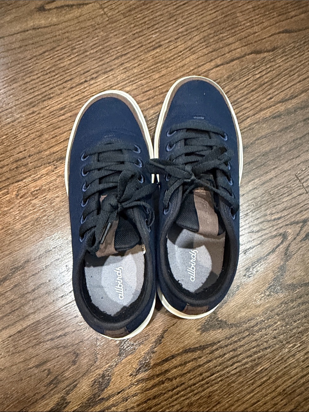 allbirds women’s Navy and Black Canvas Lace-Up Sneakers